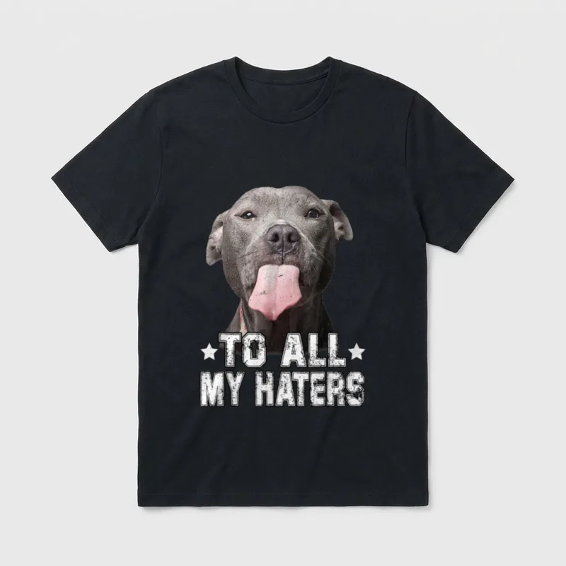 Lustiges Pitbull-Hunde mit Aufschrift T-Shirt – Klassisches T-Shirt in Schwarz