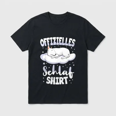 Offizielles Schlafshirt Bullterrier Hund Bull T-Shirt – Klassisches T-Shirt in Schwarz