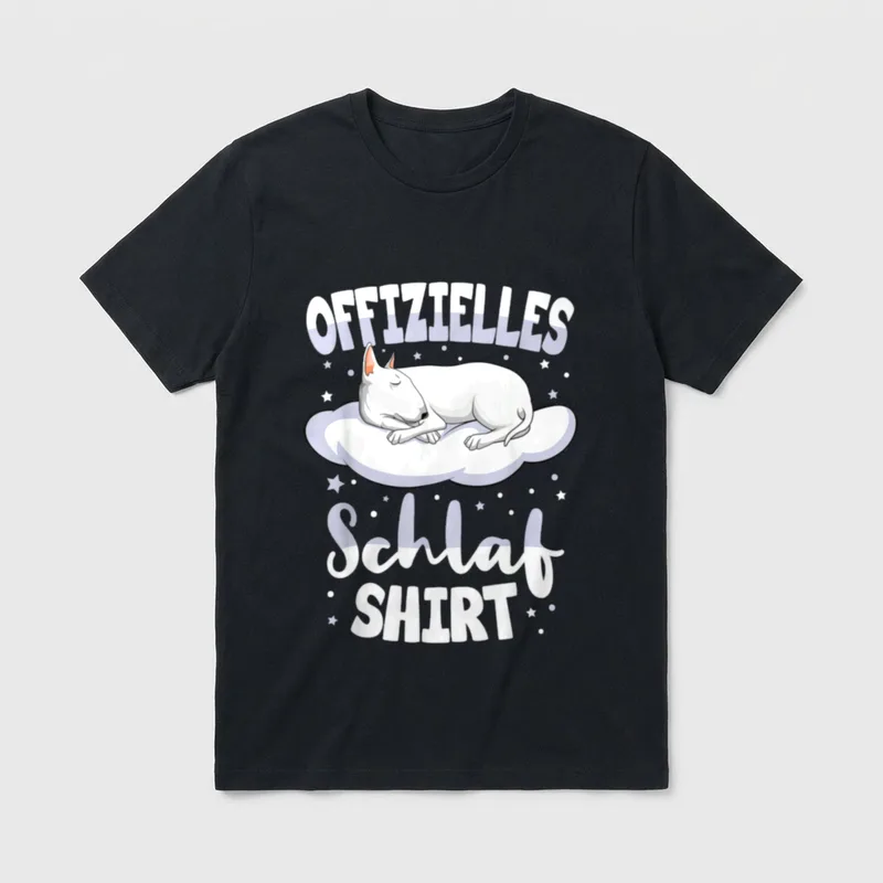 Offizielles Schlafshirt Bullterrier Hund Bull T-Shirt – Klassisches T-Shirt in Schwarz
