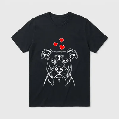 Staffordshire Bullterrier Liebe Hunde T-Shirt – Klassisches T-Shirt in Schwarz