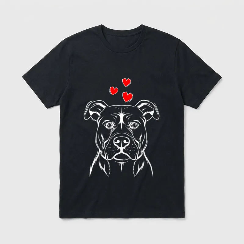 Staffordshire Bullterrier Liebe Hunde T-Shirt – Klassisches T-Shirt in Schwarz