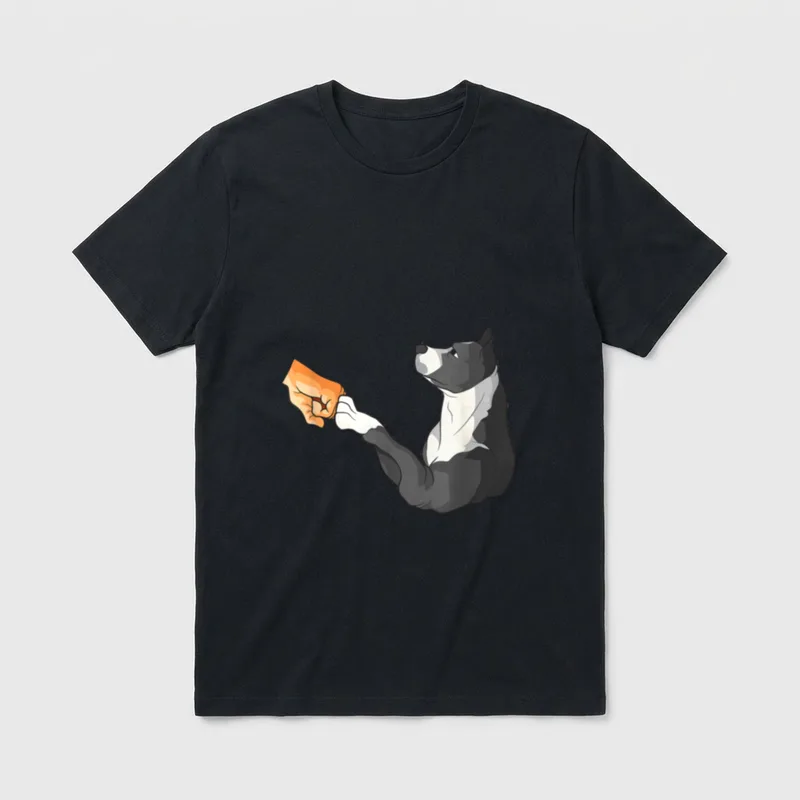 American Staffordshire Terrier Hundepfote T-Shirt – Klassisches T-Shirt in Schwarz