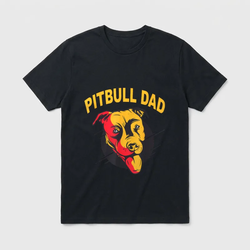 Pitbull Dad Hunde Listenhund T-Shirt – Klassisches T-Shirt in Schwarz
