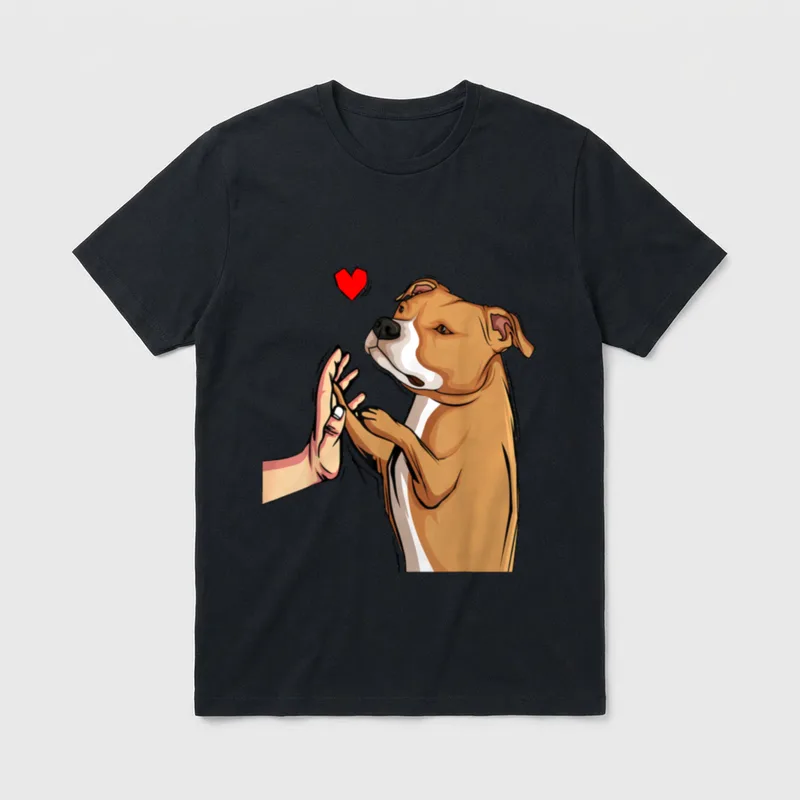 American Staffordshire Terrier Amstaff T-Shirt 0112 – Klassisches T-Shirt in Schwarz