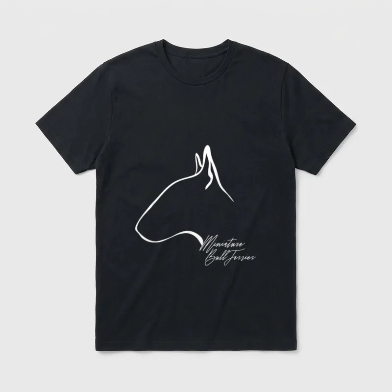 Miniature Bull Terrier Hund T-Shirt – Klassisches T-Shirt in Schwarz