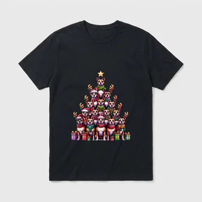 Pitbull Christmas Shirt – Klassisches T-Shirt in Schwarz