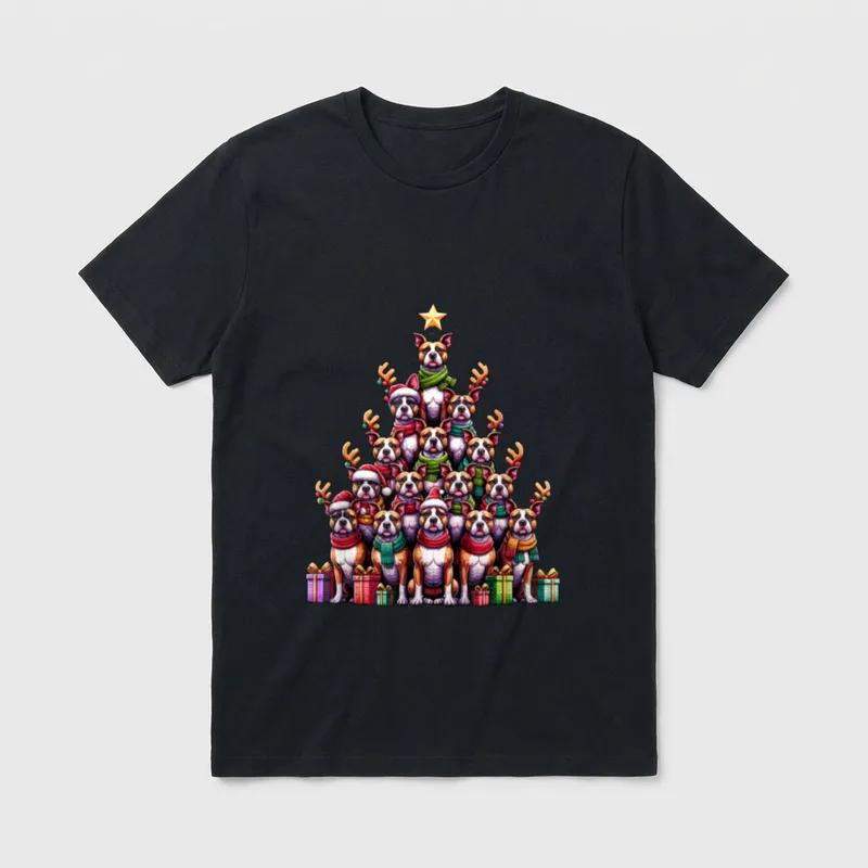 Pitbull Christmas Shirt – Klassisches T-Shirt in Schwarz