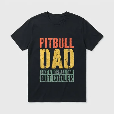 Pitbull Dad Vatertag Pitbull T-Shirt – Klassisches T-Shirt in Schwarz