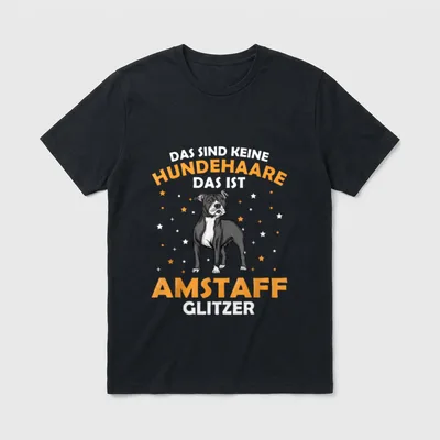 American Staffordshire Terrier Hundehaare T-Shirt – Klassisches T-Shirt in Schwarz