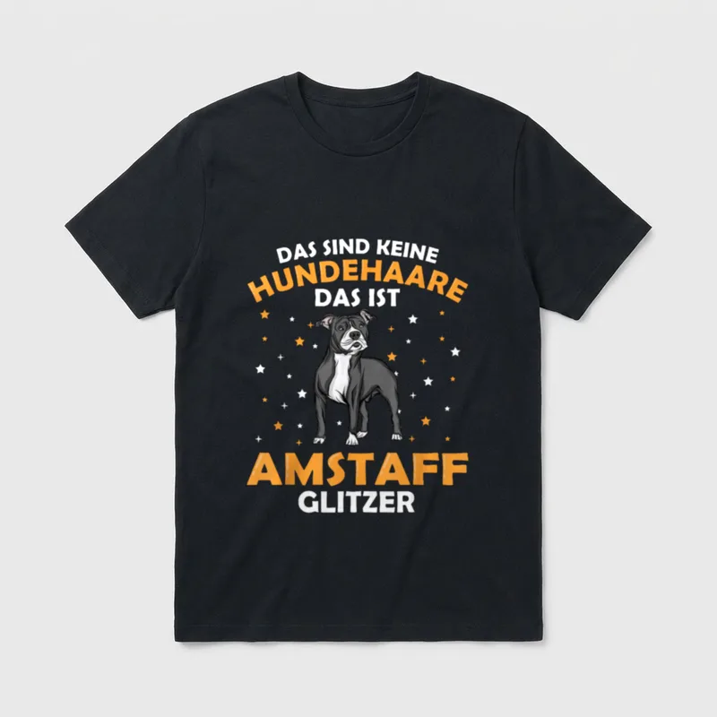 American Staffordshire Terrier Hundehaare T-Shirt – Klassisches T-Shirt in Schwarz