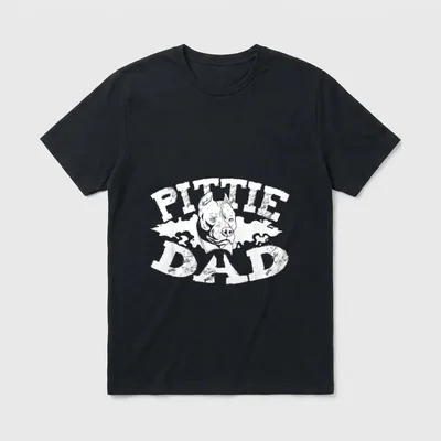 Pitbull Vater Vierbeiner Hunderasse T-Shirt – Klassisches T-Shirt in Schwarz