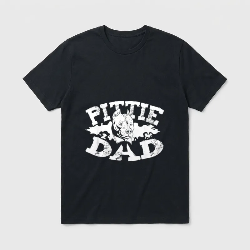 Pitbull Vater Vierbeiner Hunderasse T-Shirt – Klassisches T-Shirt in Schwarz