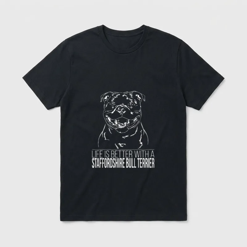 Staffordshire Bull Terrier life T-Shirt – Klassisches T-Shirt in Schwarz