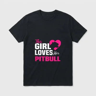This girl loves her T-Shirt – Klassisches T-Shirt in Schwarz
