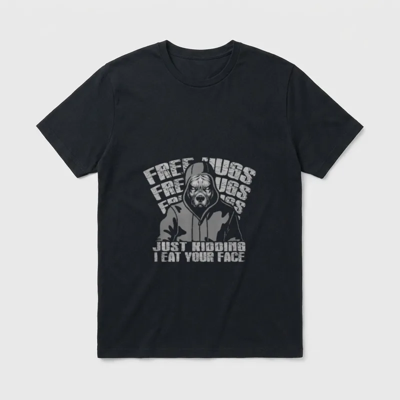 Free Hugs Nur Spaß T-Shirt – Klassisches T-Shirt in Schwarz