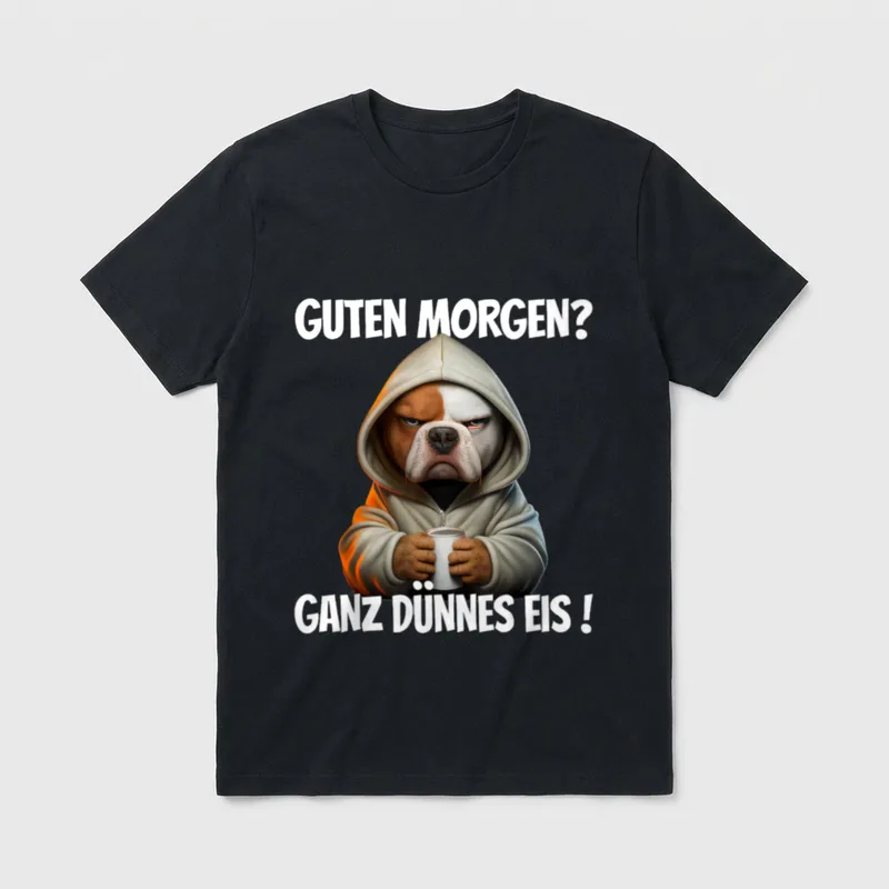 Lustiger Spruch Guten Morgen? Ganz T-Shirt – Klassisches T-Shirt in Schwarz