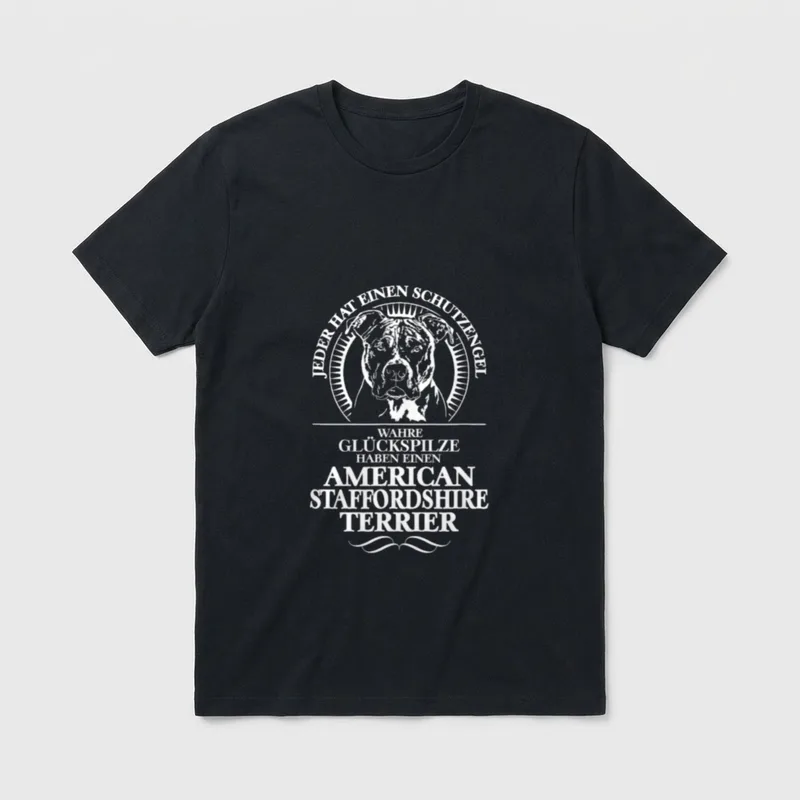 American Staffordshire Terrier Schutzengel Hund T-Shirt – Klassisches T-Shirt in Schwarz