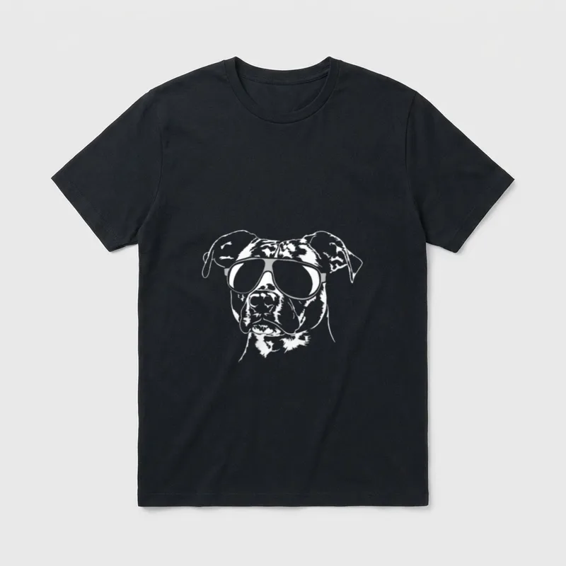 Lustiger American Staffordshire Terrier cool T-Shirt – Klassisches T-Shirt in Schwarz