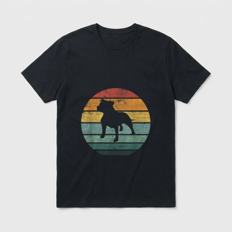 Staffordshire Bull Terrier Staffy T-Shirt – Klassisches T-Shirt in Schwarz