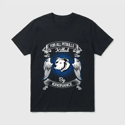 Coolback Pitbull mit Motiv T-Shirt – Klassisches T-Shirt in Schwarz