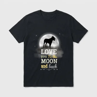 American Staffordshire Terrier Hunde T-Shirt 0159 – Klassisches T-Shirt in Schwarz