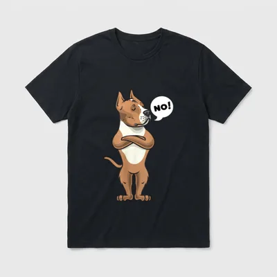 Sturer American Staffordshire Terrier T-Shirt – Klassisches T-Shirt in Schwarz