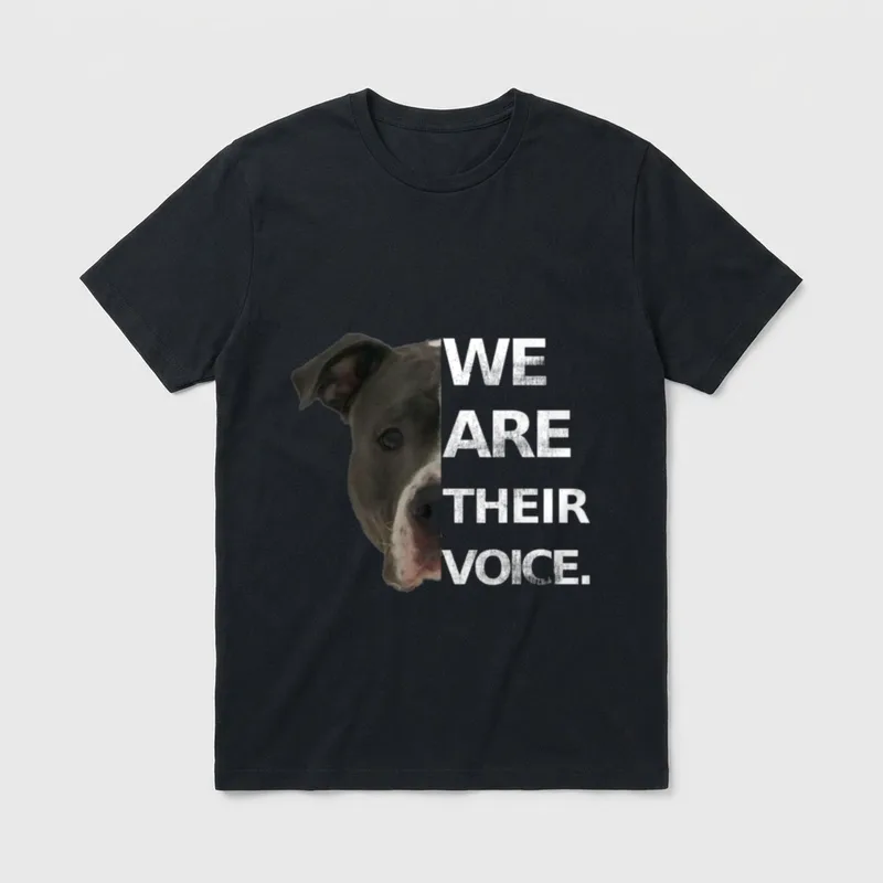 Pitbull Love We Are T-Shirt – Klassisches T-Shirt in Schwarz