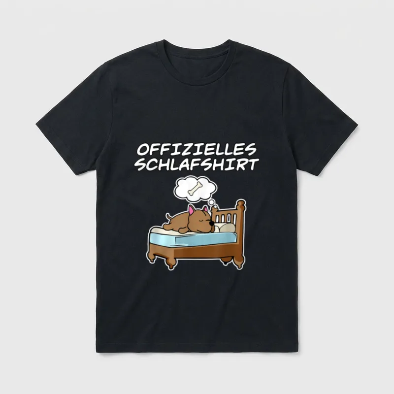 Offizielles Schlafshirt I Pyjama T-Shirt 0169 – Klassisches T-Shirt in Schwarz