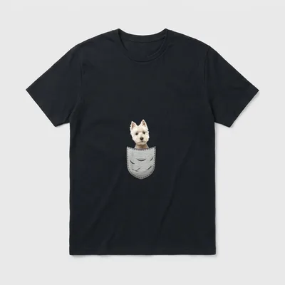 Westie White Weißer Hochlandterrier T-Shirt – Klassisches T-Shirt in Schwarz