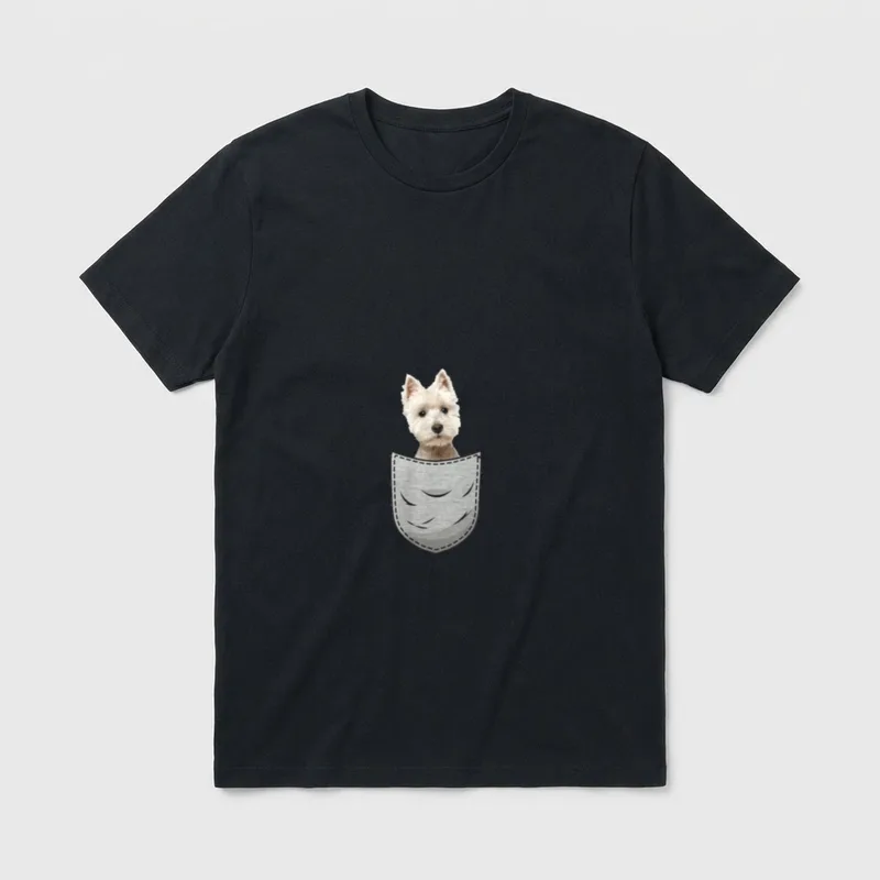 Westie White Weißer Hochlandterrier T-Shirt – Klassisches T-Shirt in Schwarz