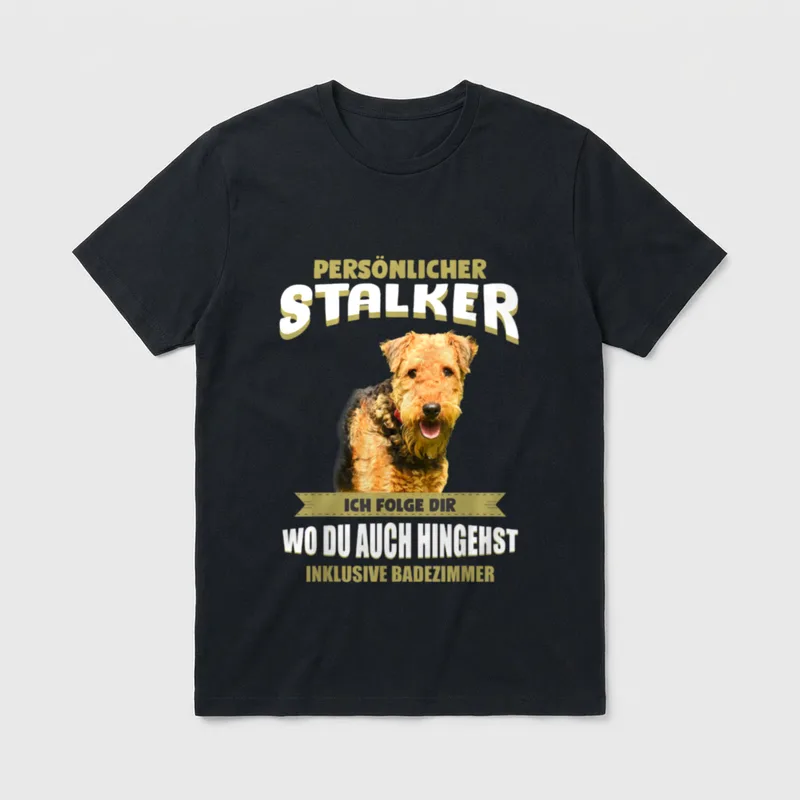 Airedale Terrier Airedale Terrier T-Shirt – Klassisches T-Shirt in Schwarz
