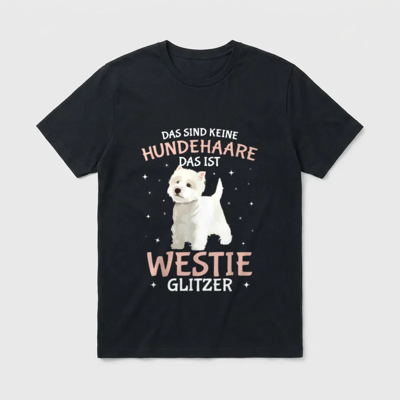 West Highland White Terrier T-Shirt – Klassisches T-Shirt in Schwarz