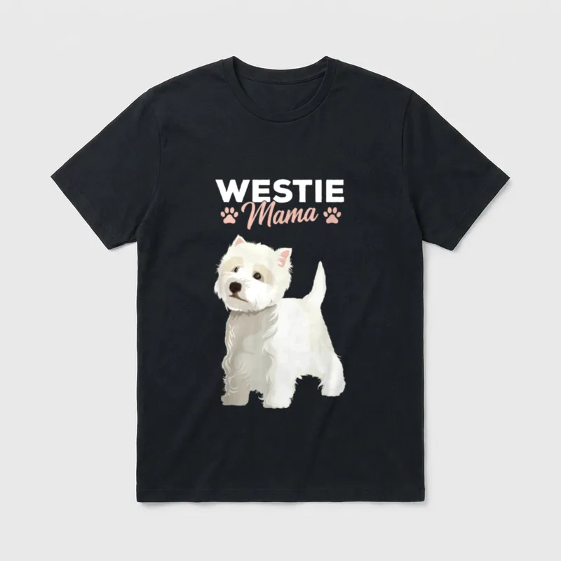 West Highland White Terrier Westie T-Shirt – Klassisches T-Shirt in Schwarz
