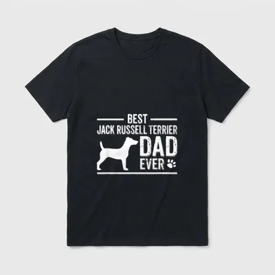 Jack Russel Terrier Dad T-Shirt – Klassisches T-Shirt in Schwarz