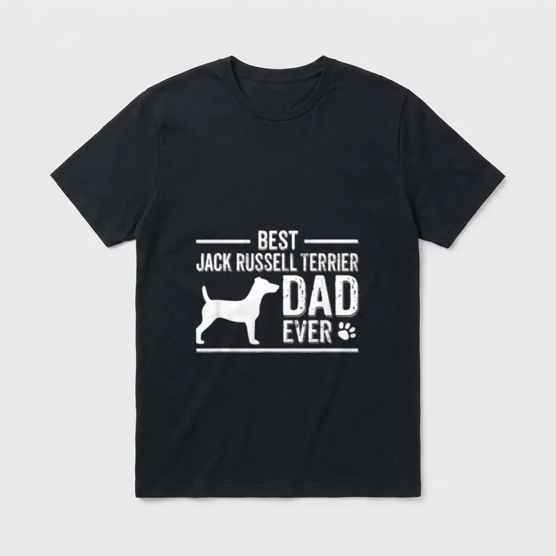 Jack Russel Terrier Dad T-Shirt – Klassisches T-Shirt in Schwarz