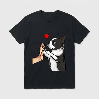 Boston Terrier Hunde Liebe T-Shirt – Klassisches T-Shirt in Schwarz