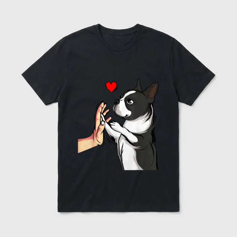 Boston Terrier Hunde Liebe T-Shirt – Klassisches T-Shirt in Schwarz