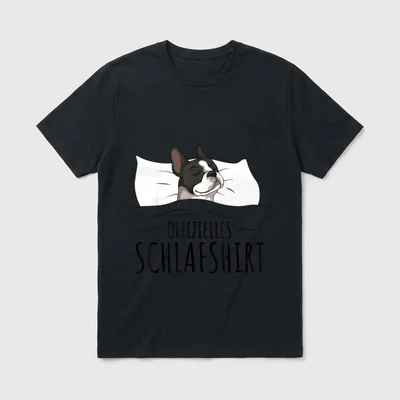 Offizielles Schlafshirt Boston Terrier T-Shirt – Klassisches T-Shirt in Schwarz