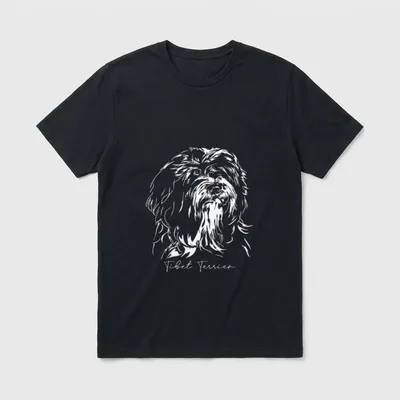 Tibet Terrier Hund Hunderasse T-Shirt – Klassisches T-Shirt in Schwarz