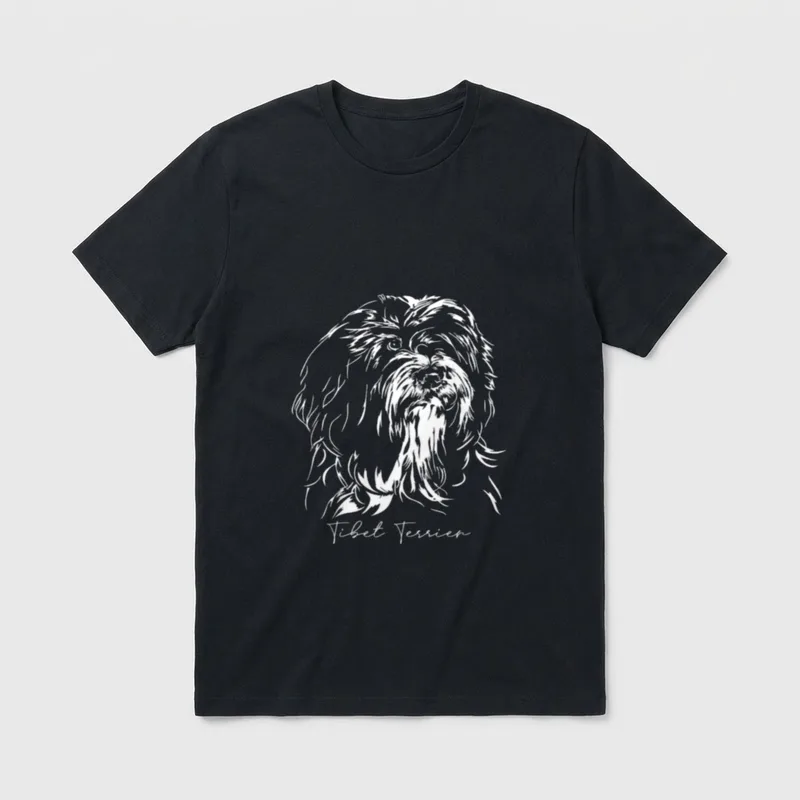 Tibet Terrier Hund Hunderasse T-Shirt – Klassisches T-Shirt in Schwarz