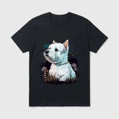 West Highland White Terrier Hund T-Shirt – Klassisches T-Shirt in Schwarz