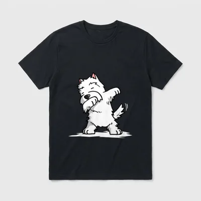Funny Sanftes Westie Hund T-Shirt – Klassisches T-Shirt in Schwarz
