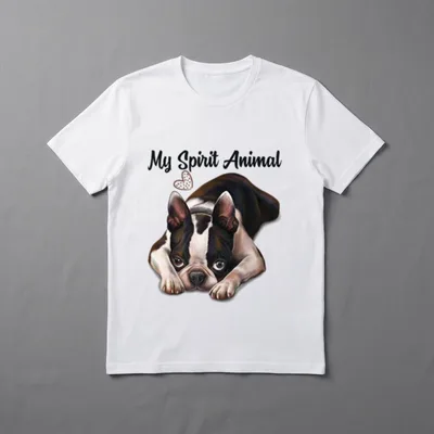 Bostoner Terrier Spirit Animal T-Shirt – Klassisches T-Shirt in Schwarz