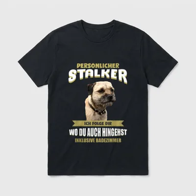 Border Terrier Border Terrier T-Shirt – Klassisches T-Shirt in Schwarz
