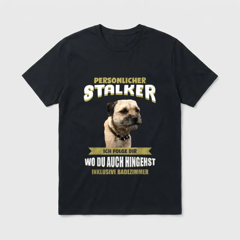 Border Terrier Border Terrier T-Shirt – Klassisches T-Shirt in Schwarz