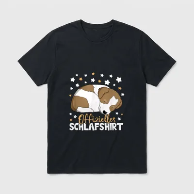 Offizielles Schlafshirt Jack Russel T-Shirt – Klassisches T-Shirt in Schwarz