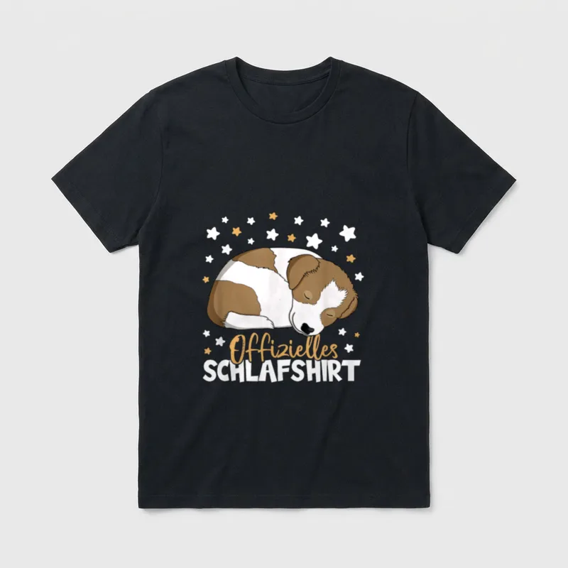 Offizielles Schlafshirt Jack Russel T-Shirt – Klassisches T-Shirt in Schwarz