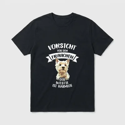 Vorsicht Vor Dem Frauchen Weitere Terrier T-Shirt – Klassisches T-Shirt in Schwarz