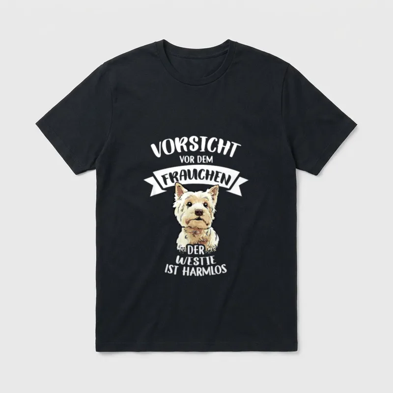 Vorsicht Vor Dem Frauchen Weitere Terrier T-Shirt – Klassisches T-Shirt in Schwarz