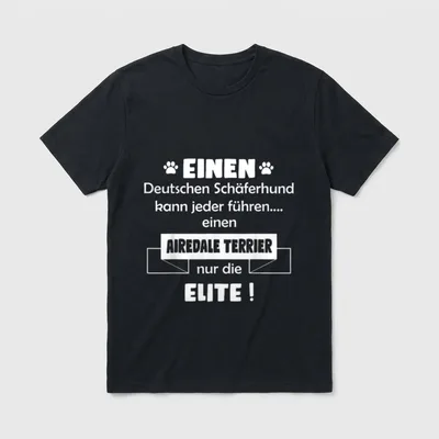 Airedale Terrier Airedale Terrier Weitere Terrier T-Shirt – Klassisches T-Shirt in Schwarz